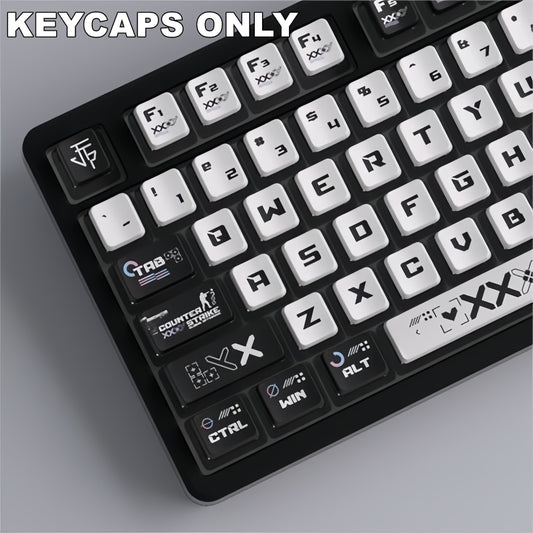 Premium 122-Key PBT Keycap Set for Mechanical Gaming Keyboards - Cyber Setups -