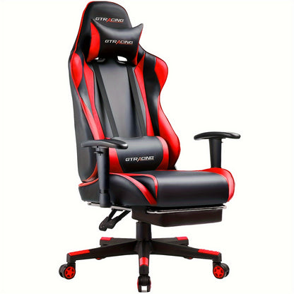 GTRACING Racing Style Ergonomic Gaming Chair with Reclining Function - Cyber Setups - Red