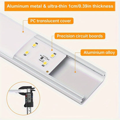 LED Motion Sensor Under Cabinet Closet Light USB Rechargeable Lamp Strip - Cyber Setups -