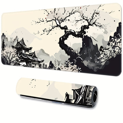 Ink Tree Landscape Extra Large Extended Thick Mouse Pad - Cyber Setups - 23.6*11.8inches(600x300x2mm)