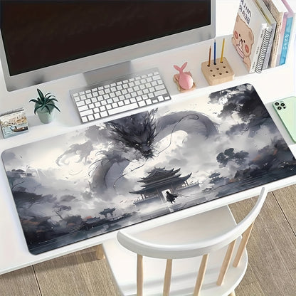 Extra-Large Dragon Design Gaming Mouse Pad – XXL Non-Slip Desk Mat - Cyber Setups - 300*800*mm/11.8*31.5inch