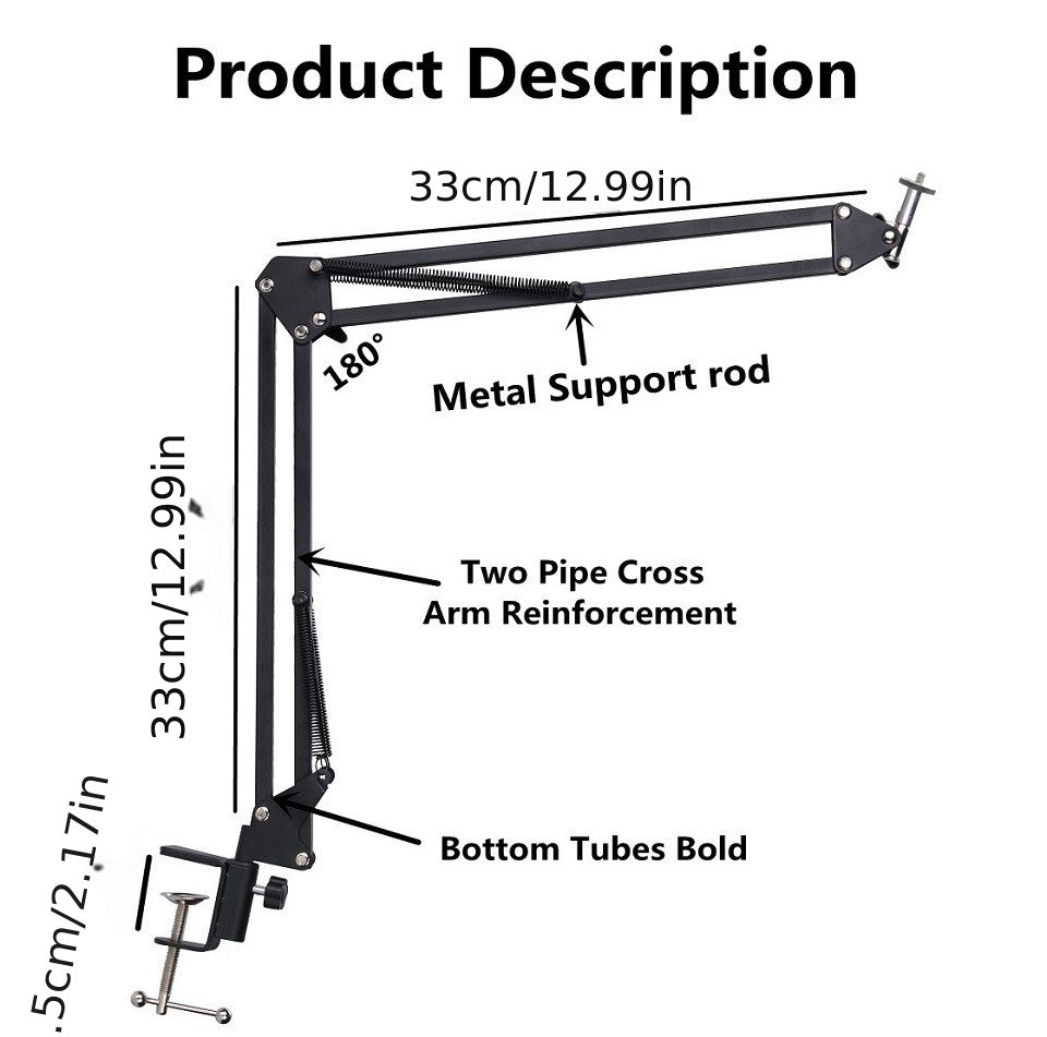 BM-800 Condenser Microphone Set With Anti-spray Microphone Bracket - Cyber Setups -