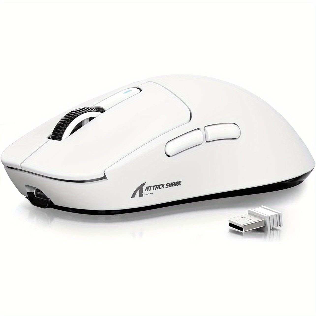 ATTACK SHARK X3 Superlight Wireless Gaming Mouse – 49g, White - Cyber Setups - Red