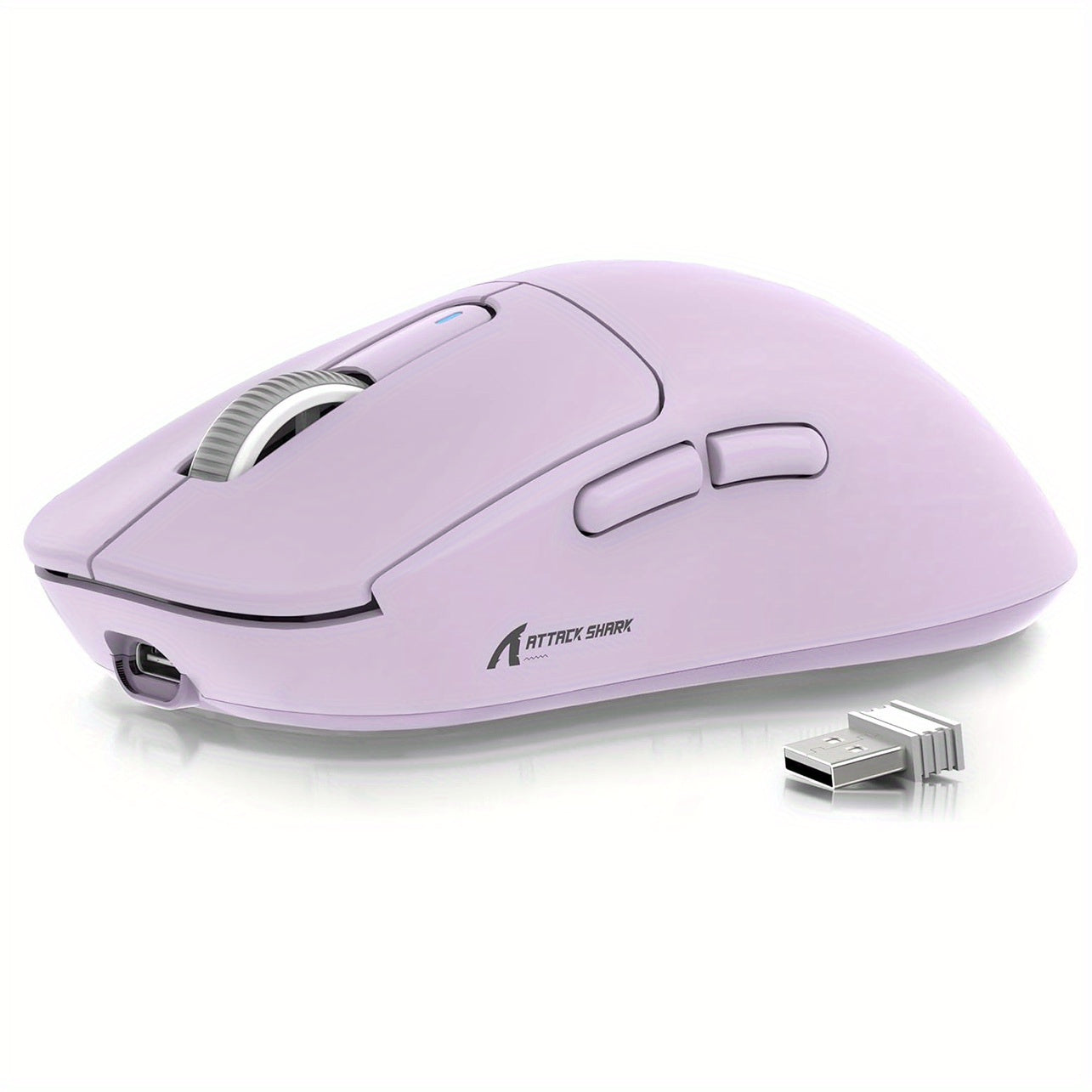 ATTACK SHARK X3 Superlight Wireless Gaming Mouse – 49g, White - Cyber Setups - Purple