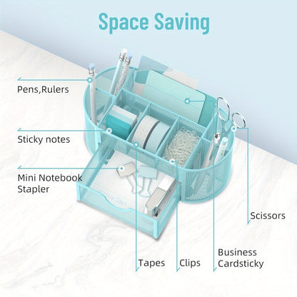 JMHUD Mesh Desk Organizer, 9 Compartments, 8.6 x 4.3 x 4.1 Inch - Cyber Setups -