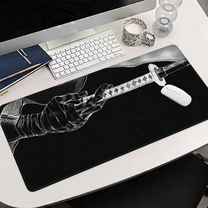 Extra Large Samurai Sword Gaming Mouse Pad - 35.4x15.7" - Cyber Setups -