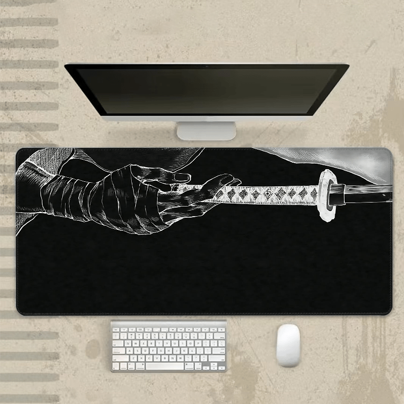 Extra Large Samurai Sword Gaming Mouse Pad - 35.4x15.7" - Cyber Setups -