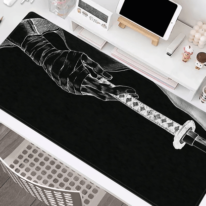 Extra Large Samurai Sword Gaming Mouse Pad - 35.4x15.7" - Cyber Setups -