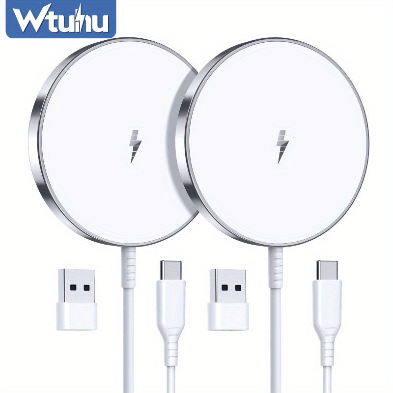 2 Pack Magnetic Wireless Charger iPhone 15W Fast Charger - Cyber Setups - 2 Pcs