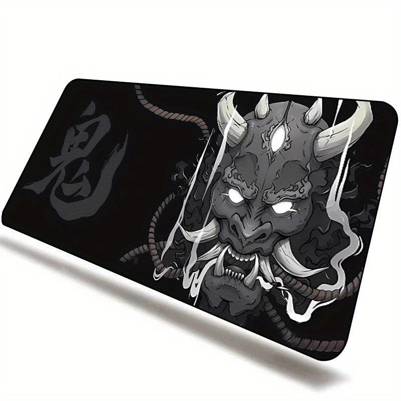 XXL Anime Oni Gaming Mouse Pad - Japanese-Inspired - Cyber Setups -