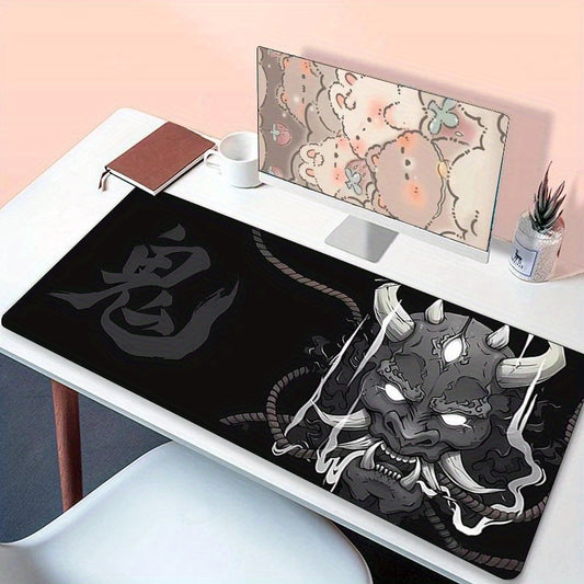 XXL Anime Oni Gaming Mouse Pad - Japanese-Inspired - Cyber Setups - 400x900x2mm