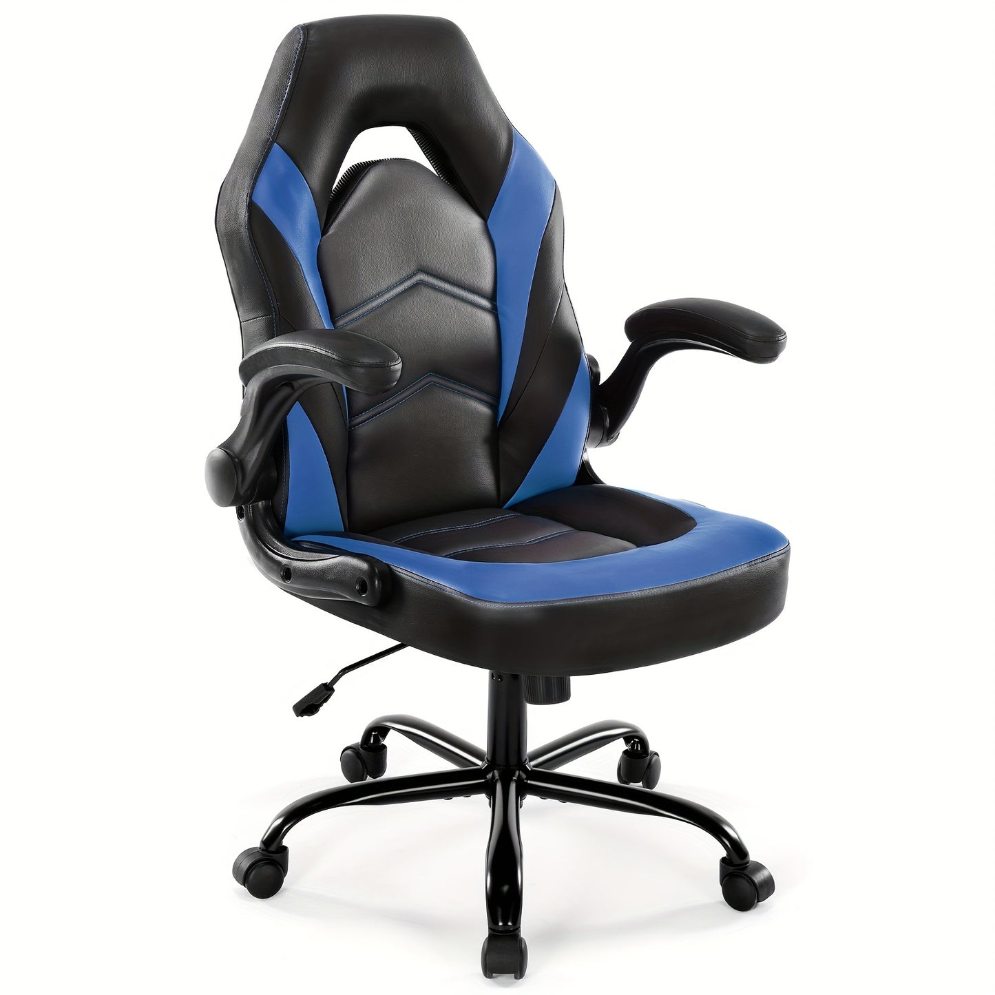 DUMOS Height Adjustable Ergonomic Gaming Chair with Lumbar Support - Cyber Setups - Blue