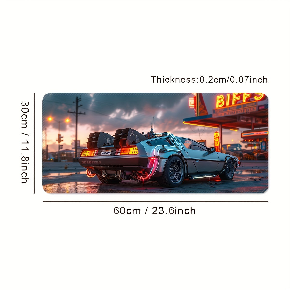 Retro Sports Car Gaming Mouse Pad – Large & Ultra-Sleek - Cyber Setups - 23.6*11.8inches(600x300x2mm)