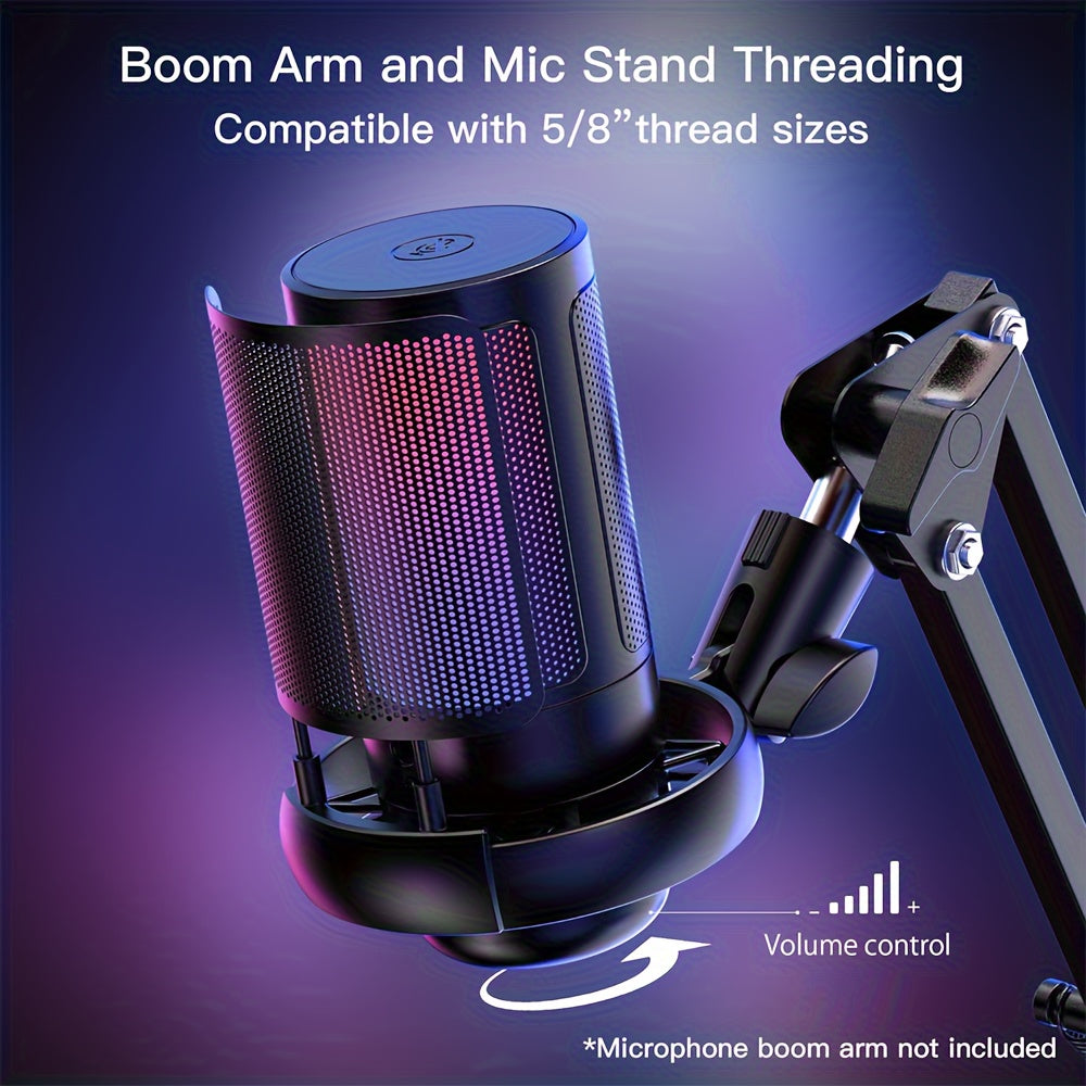 Professional USB Condenser Microphone RGB - Cyber Setups -