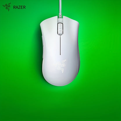 Razer Wired Ergonomic Gaming Mouse – Optical, Right-Handed Esports Mouse - Cyber Setups - White