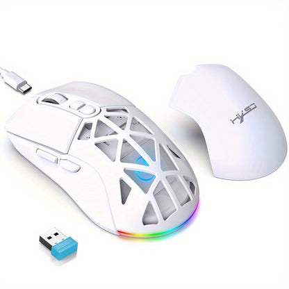 New Dual-mode Wireless Mouse With Replaceable Magnetic Cover - Cyber Setups - White