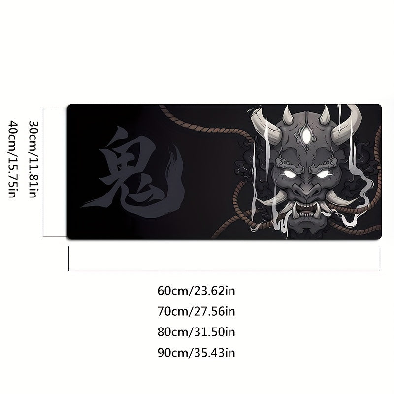 XXL Anime Oni Gaming Mouse Pad - Japanese-Inspired - Cyber Setups -