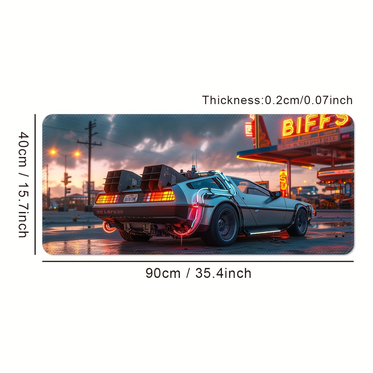 Retro Sports Car Gaming Mouse Pad – Large & Ultra-Sleek - Cyber Setups - 35.4*15.7inches(900x400x2mm)