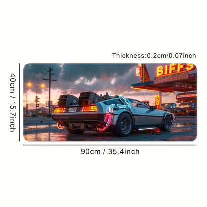 Retro Sports Car Gaming Mouse Pad – Large & Ultra-Sleek - Cyber Setups - 35.4*15.7inches(900x400x2mm)