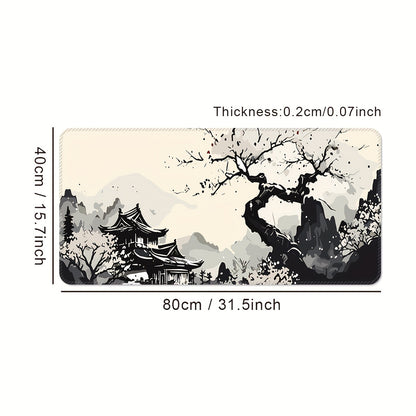 Ink Tree Landscape Extra Large Extended Thick Mouse Pad - Cyber Setups - 31.5*15.7inches(800x400x2mm)