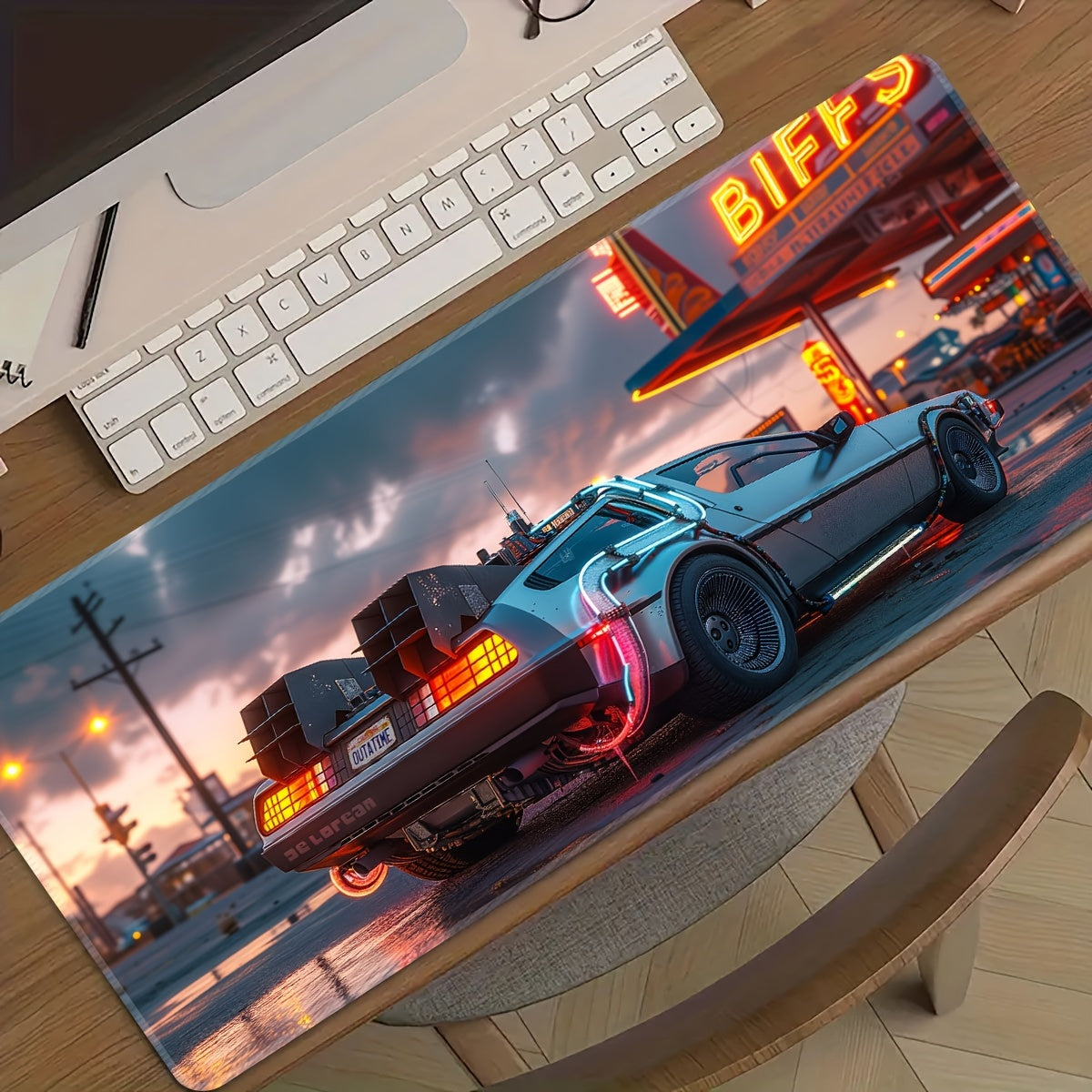 Retro Sports Car Gaming Mouse Pad – Large & Ultra-Sleek - Cyber Setups - 23.6*11.8inches(600x300x2mm)