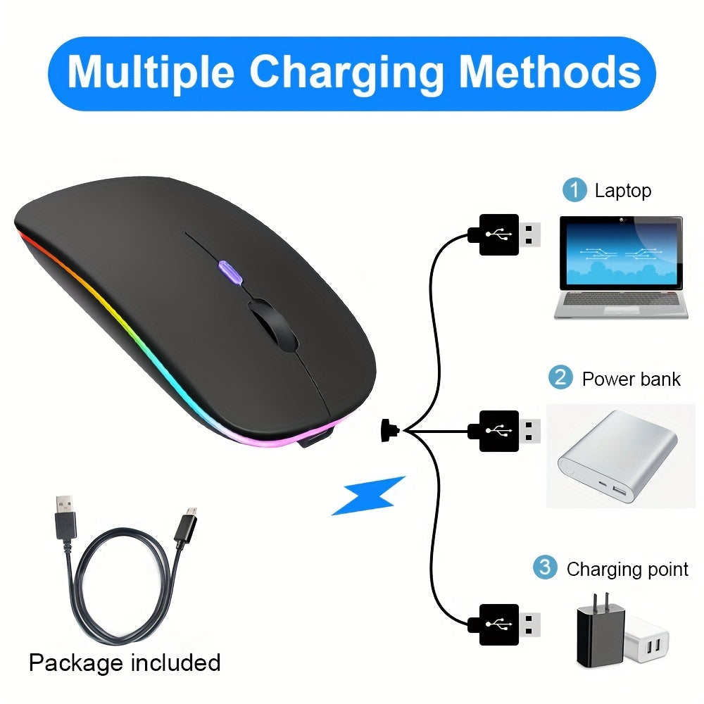 Rechargeable Wireless Computer Mouse - Cyber Setups -