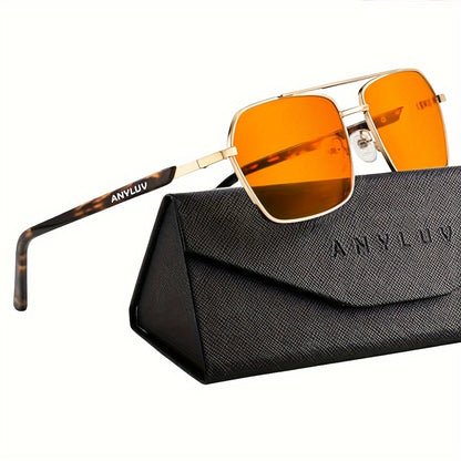 ANYLUV Blue Light Glasses High-quality Fashion Full-rim - Cyber Setups - Golden/Tortoiseshell