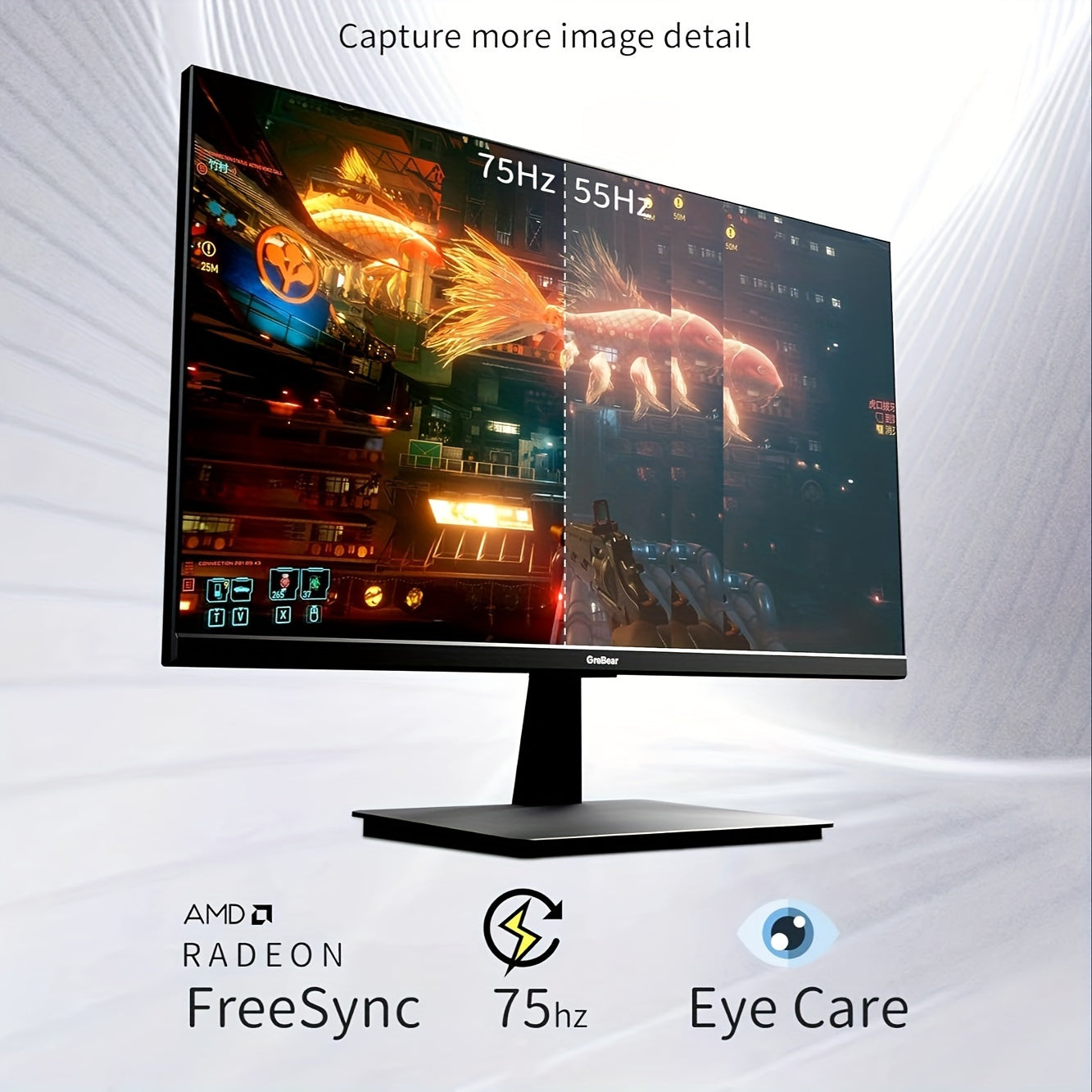 24 Inch Monitor 75Hz FHD IPS Screen 1080P PC Computer Monitor - Cyber Setups -