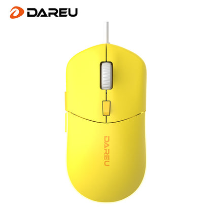 Dareu LM121 Ultra Light Wired Gaming Mouse - Cyber Setups - Yellow