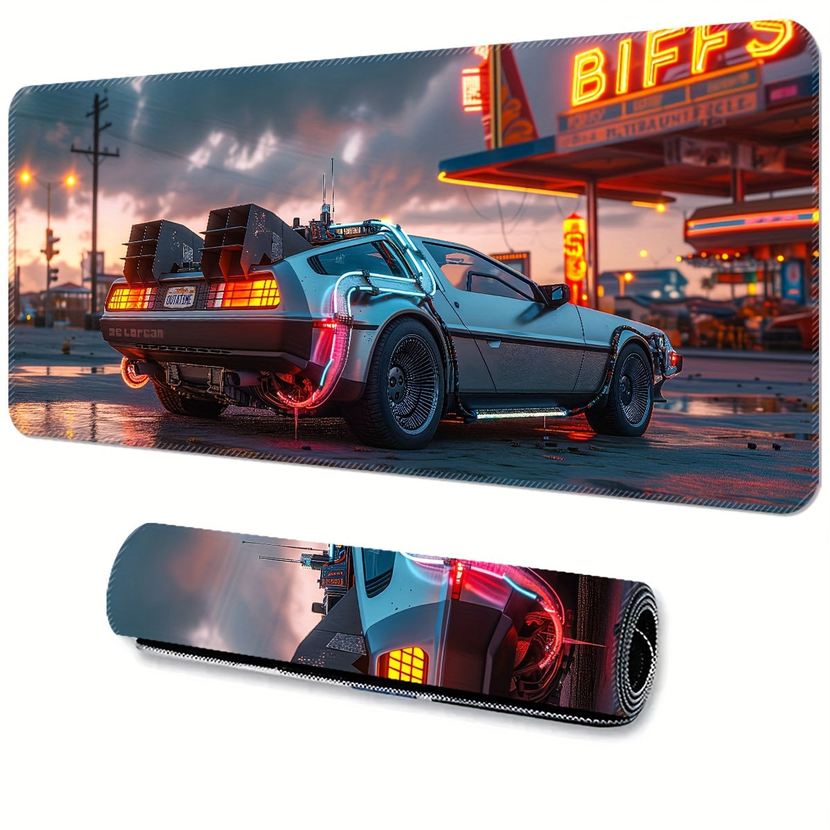 Retro Sports Car Gaming Mouse Pad – Large & Ultra-Sleek - Cyber Setups - 23.6*11.8inches(600x300x2mm)