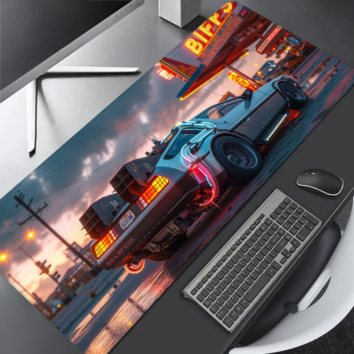 Retro Sports Car Gaming Mouse Pad – Large & Ultra-Sleek - Cyber Setups - 23.6*11.8inches(600x300x2mm)