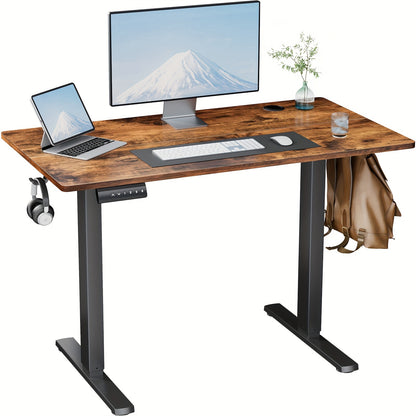 OLIXIS Electric Standing Desk – Height Adjustable Motorized Workstation (Available in 4 Sizes) - Cyber Setups - Black / 40x24