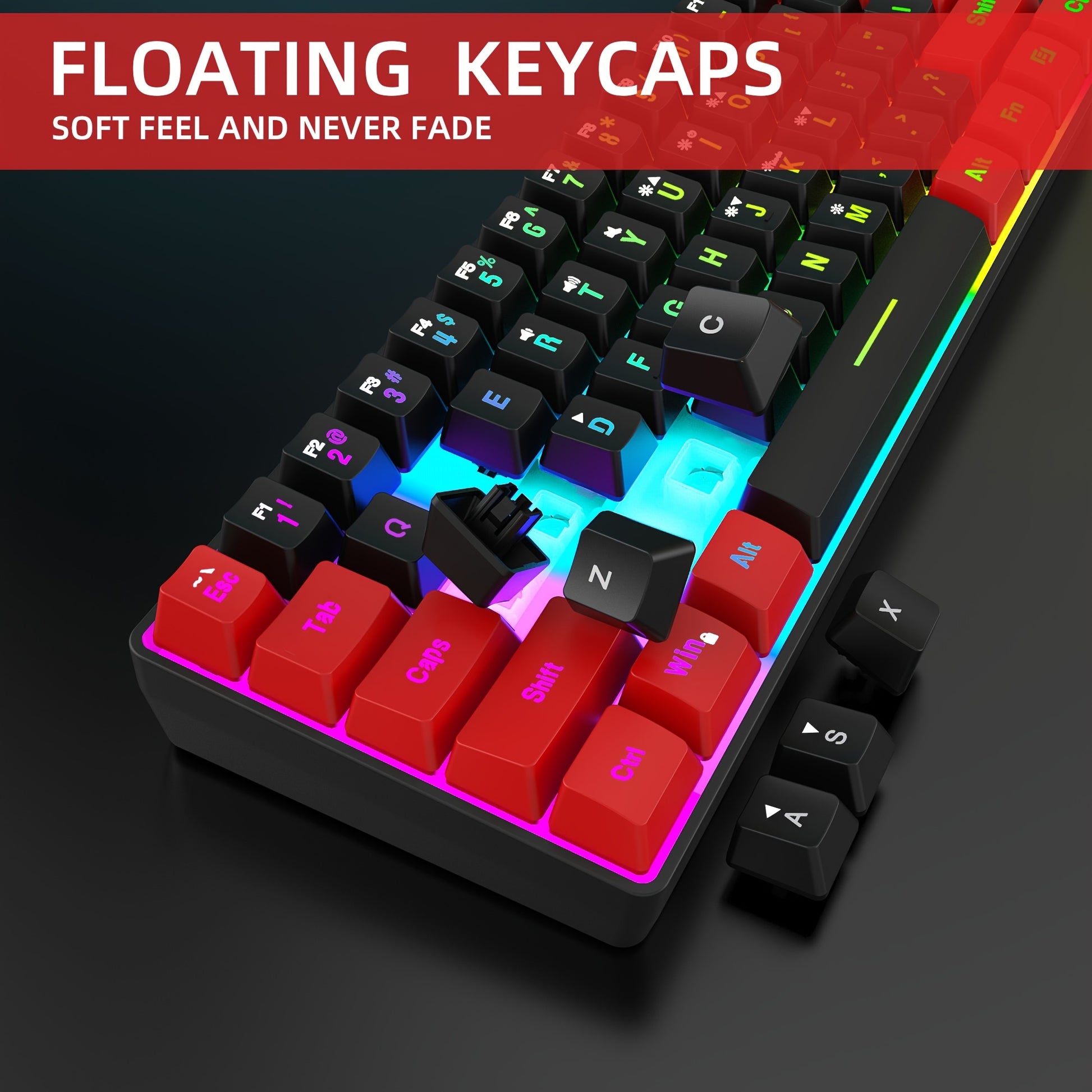 60% Wired Gaming Keyboard - Cyber Setups -