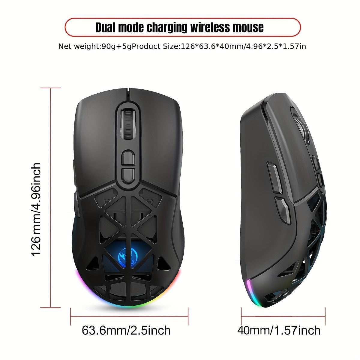 New Dual-mode Wireless Mouse With Replaceable Magnetic Cover - Cyber Setups -