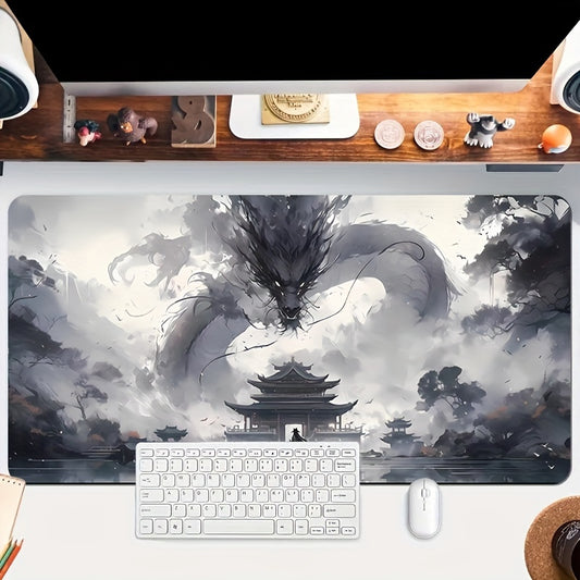 Extra-Large Dragon Design Gaming Mouse Pad – XXL Non-Slip Desk Mat - Cyber Setups - 300*800*mm/11.8*31.5inch