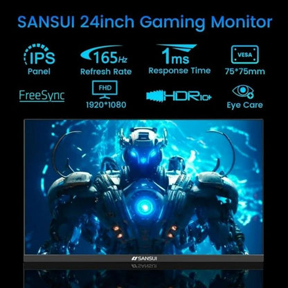 SANSUI 24 inch Gaming Monitor, 180Hz IPS Monitor - Cyber Setups -