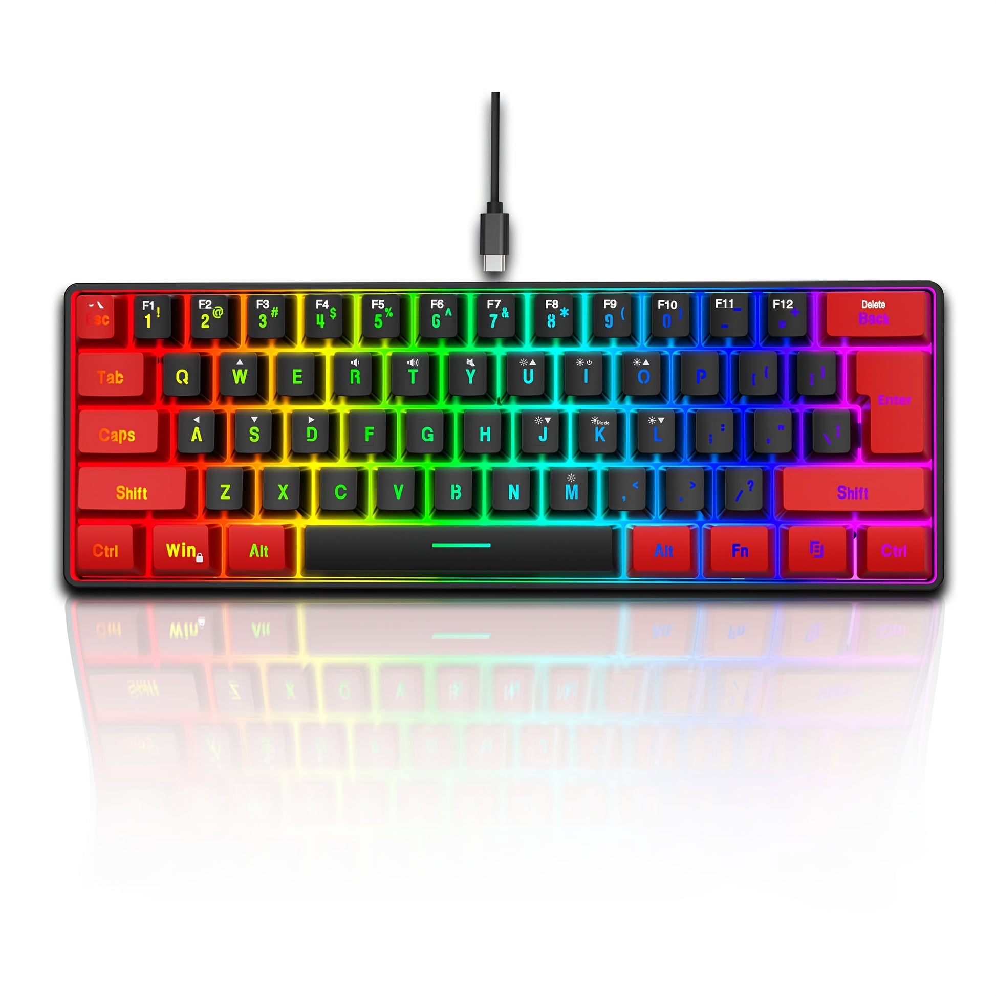 60% Wired Gaming Keyboard - Cyber Setups -