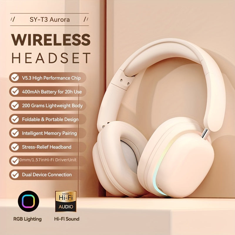 SY-T3 Aurora Wireless Headphones - Cyber Setups -