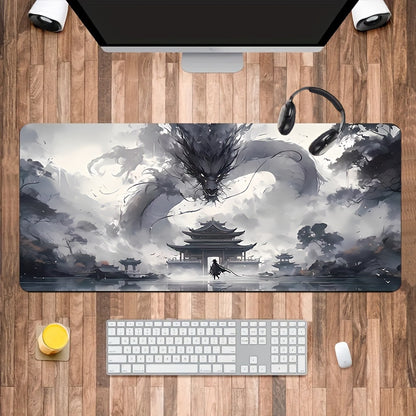 Extra-Large Dragon Design Gaming Mouse Pad – XXL Non-Slip Desk Mat - Cyber Setups - 300*800*mm/11.8*31.5inch