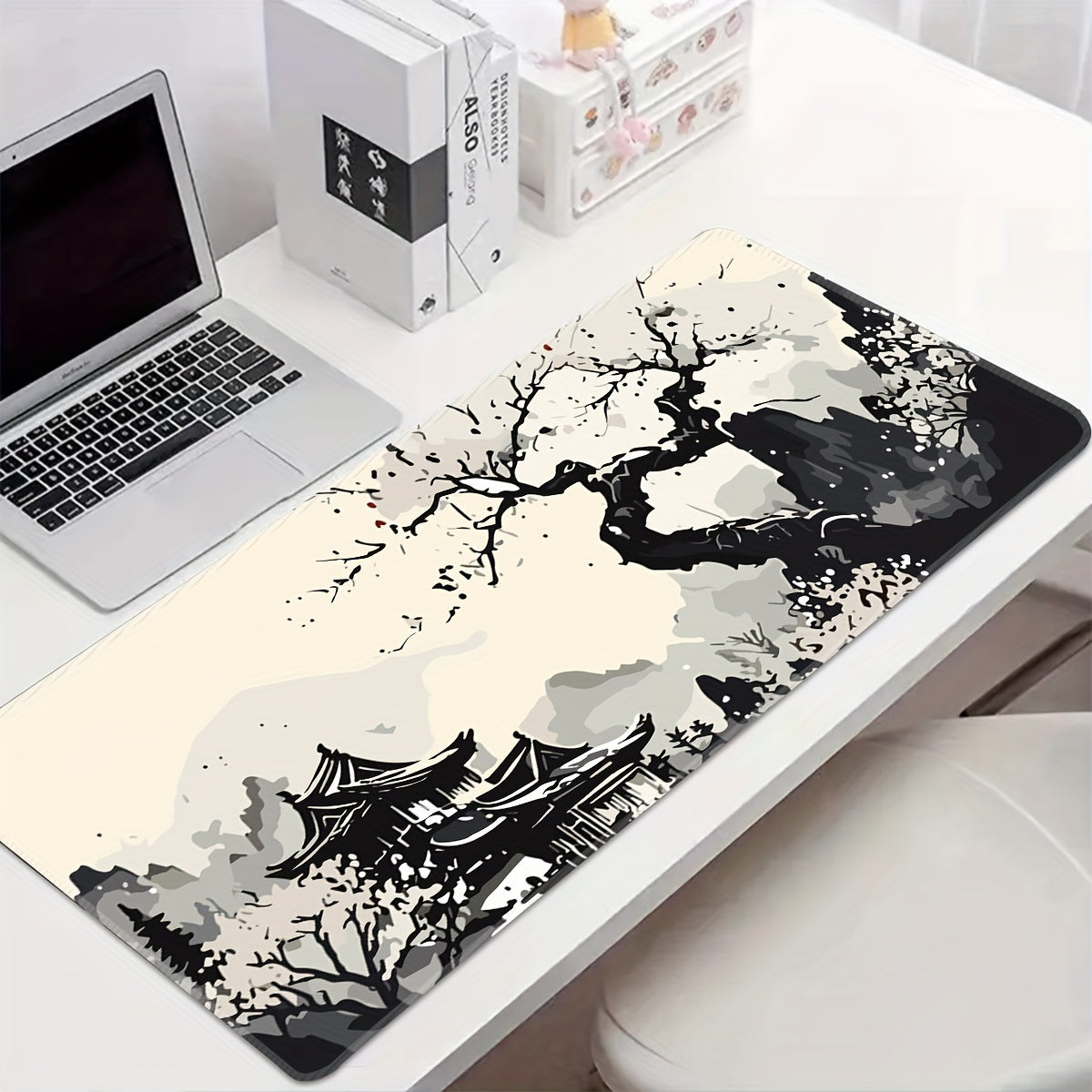 Ink Tree Landscape Extra Large Extended Thick Mouse Pad - Cyber Setups - 23.6*11.8inches(600x300x2mm)