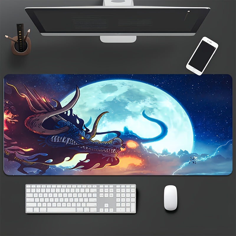 Extra-Large Dragon Anime Gaming Mouse Pad – Non-Slip & Washable - Cyber Setups - 23.6*11.8inch(60*30cm）