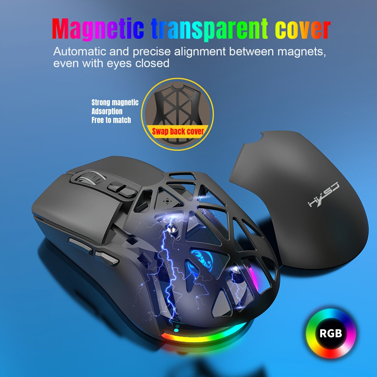 New Dual-mode Wireless Mouse With Replaceable Magnetic Cover - Cyber Setups -