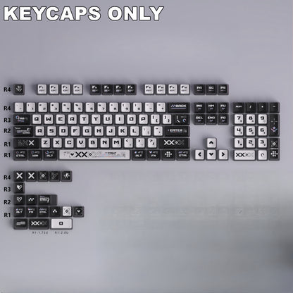 Premium 122-Key PBT Keycap Set for Mechanical Gaming Keyboards - Cyber Setups - PBT+PC OEM Keycap Set / 122 Keys