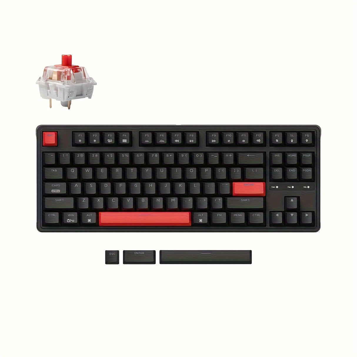 Keychron C3 Pro QMK/VIA Wired Mechanical Keyboard - Cyber Setups - Red Switch