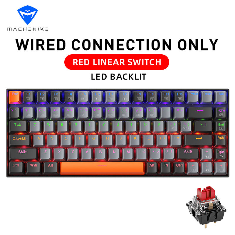 Machenike K500A Mechanical Gaming Keyboard with Red Switches - Cyber Setups - Red Linear Switch