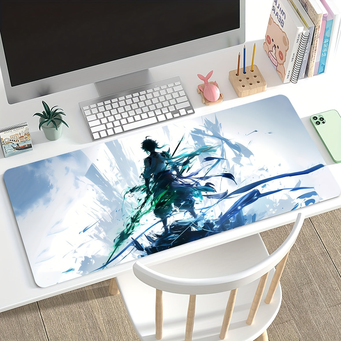 Epic Anime Hero Gaming Mouse Pad – Large, Non-Slip & Durable - Cyber Setups - 35.43inch-15.75inch 9032