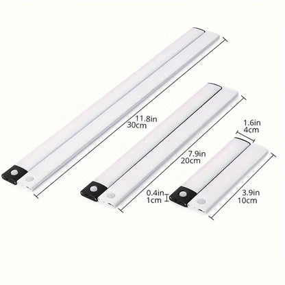 LED Motion Sensor Under Cabinet Closet Light USB Rechargeable Lamp Strip - Cyber Setups -