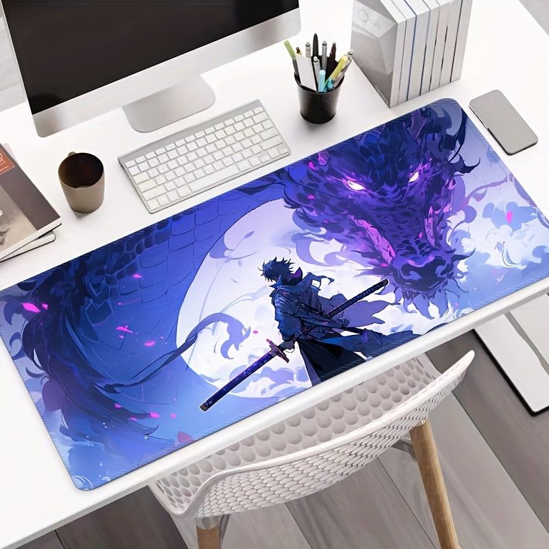 Extra-Large Gaming Mouse Pad With Dragon Design - Cyber Setups -