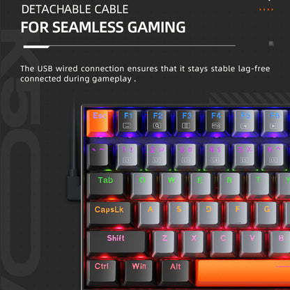 Machenike K500A Mechanical Gaming Keyboard with Red Switches - Cyber Setups - Red Linear Switch