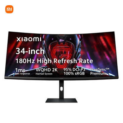 Xiaomi Curved Gaming Monitor 34-inch 180Hz High Refresh Rate - Cyber Setups - 34 inch